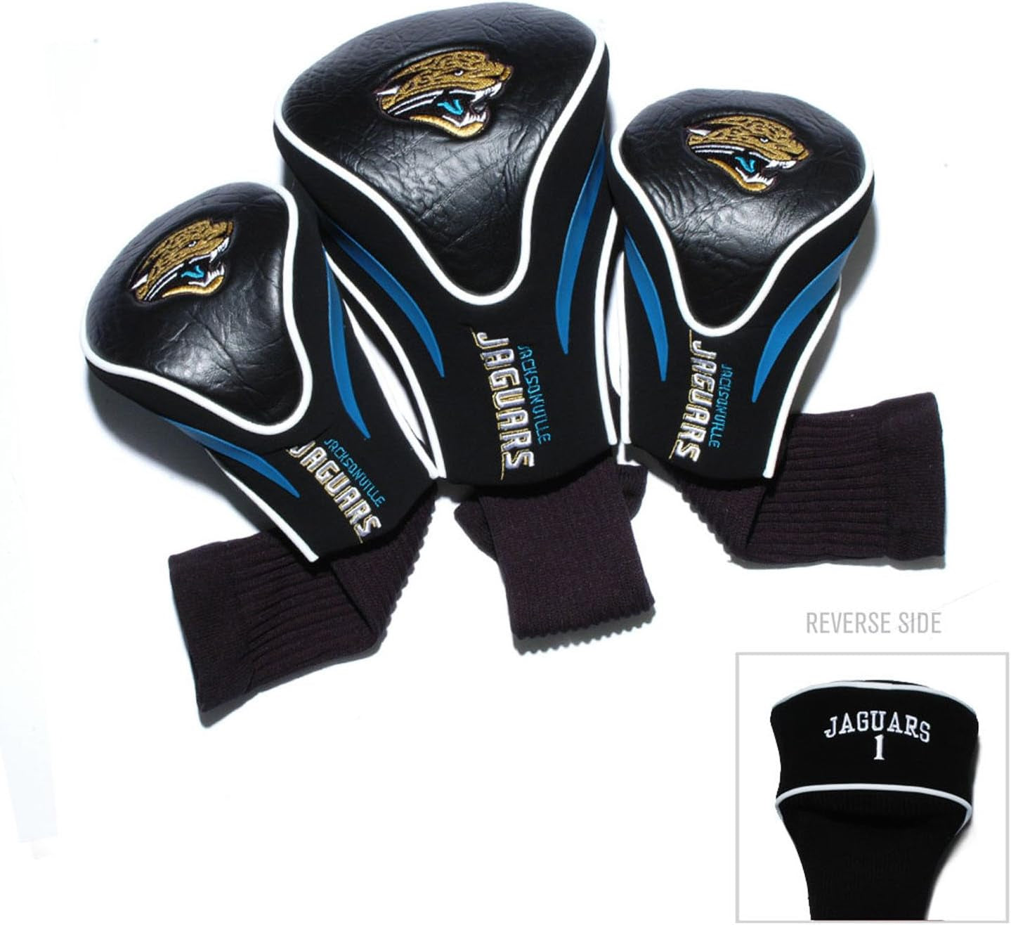 NFL Numbered 1, 3, & X, Fits Oversized Drivers, Utility, Rescue & Fairway Clubs, Velour Lined for Extra Club Protection