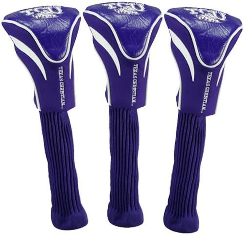 NCAA Numbered 1, 3, & X, Fits Oversized Drivers, Utility, Rescue & Fairway Clubs, Velour Lined for Extra Club Protection