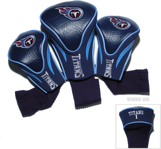 NFL Numbered 1, 3, & X, Fits Oversized Drivers, Utility, Rescue & Fairway Clubs, Velour Lined for Extra Club Protection